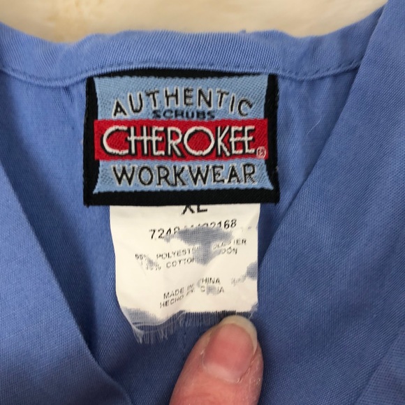 Cherokee ceil blue Scrub Top XL NICU RN - Picture 7 of 9